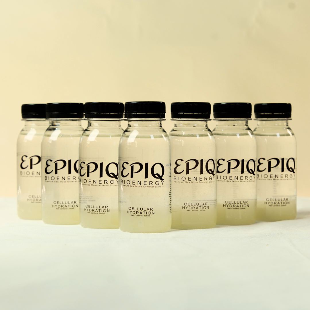 24 BOTTLES - EPIQ BIOENERGY PREMIUM SEA MOSS MINERAL EXTRACT FOR CELLULAR HYDRATION 200ML BOTTLE